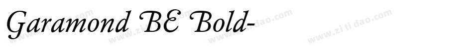 Garamond BE Bold字体转换